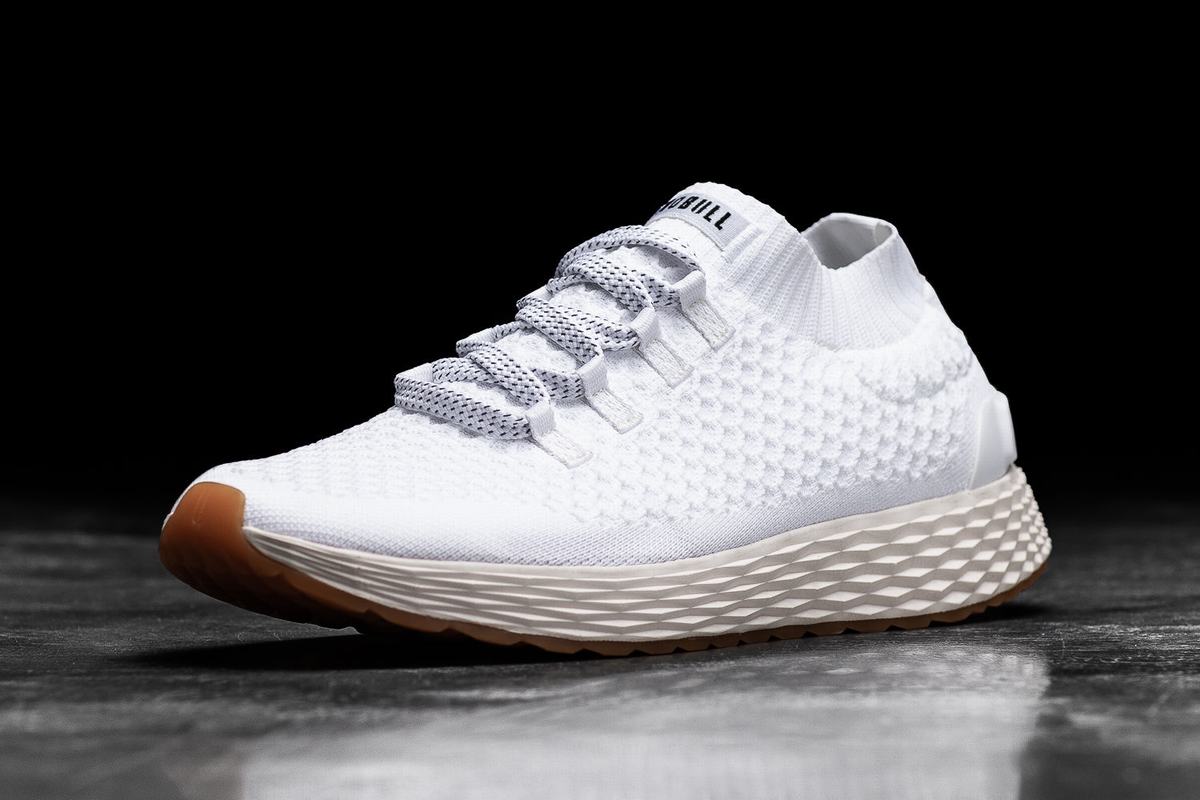 Nobull Knit Runner Men's Running Shoes White | Australia (SC5890)